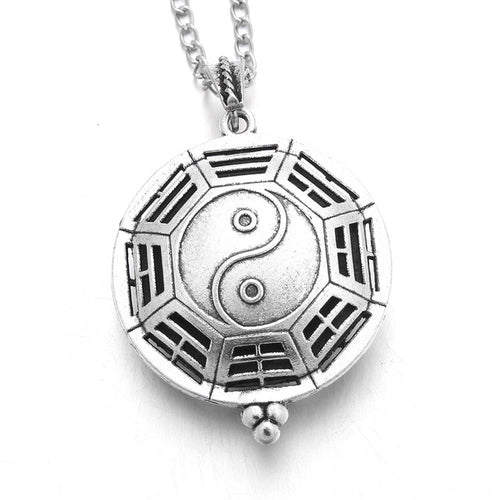 1Pcs Aromatherapy Perfume Locket Necklace Silver