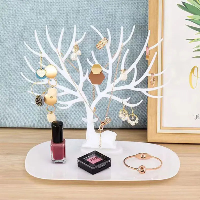 Creative Antlers Jewelry Display Stand Earrings Necklace Pendant Bracelet Ring Organizer Holder Make Up Tray