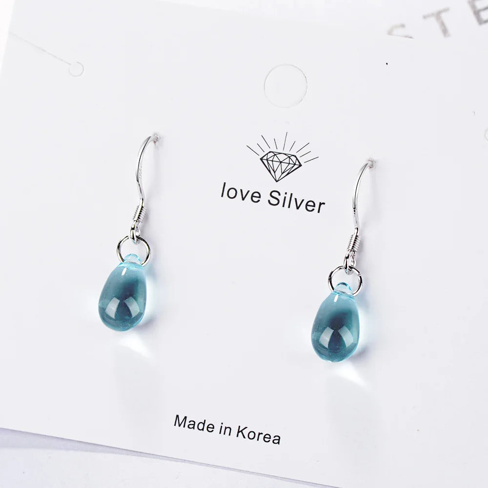 Real 925 Sterling Silver Blue Kyanite Earring for Women