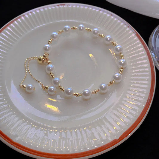 Unique Delicate Baroque Pearl/Crystal Bracelets