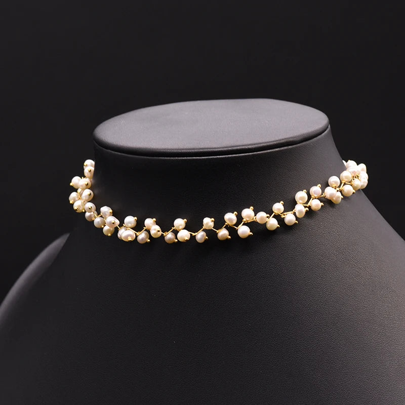 Natural Pearls Drop Earrings Bracelet Necklace