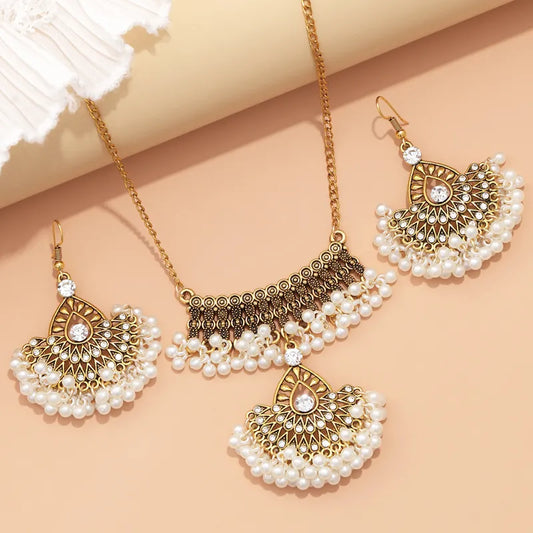 Zoshi Pearl Beads Bohemian Jewelry Sets For Women