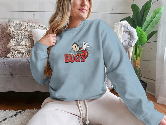 Cartoon Bug Logo With Bug'S Words In Front Of It Shirt Design T Shirt